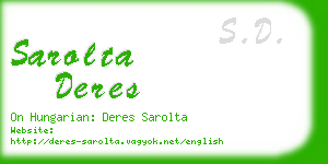 sarolta deres business card